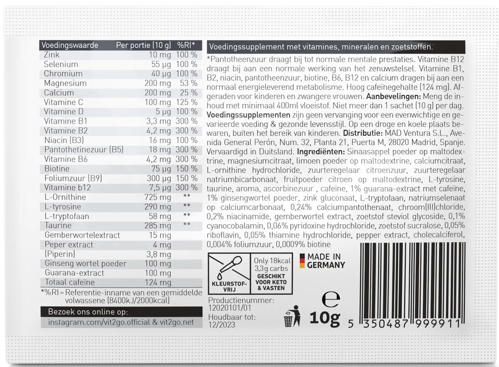 ENERGY 30-PACKET BOX