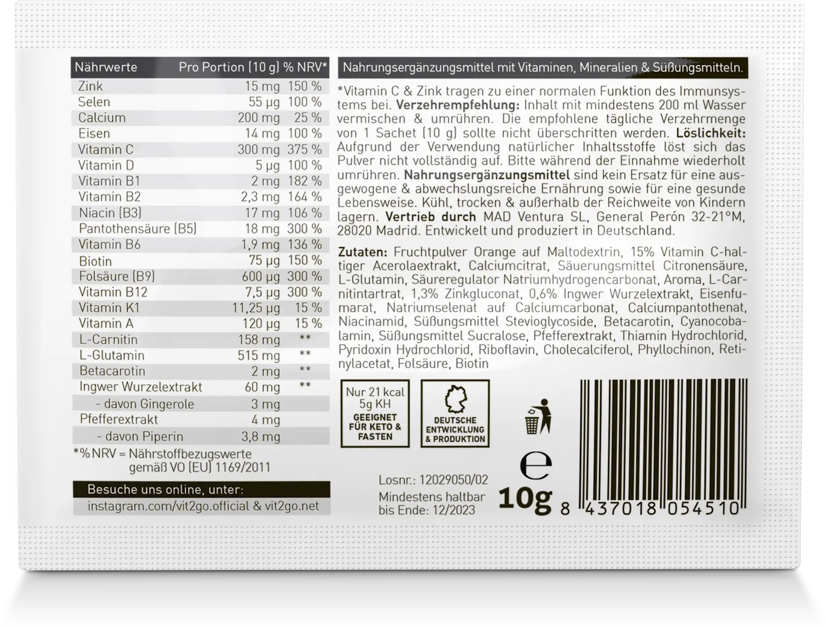 IMMUNITY – EINZELPORTION imm